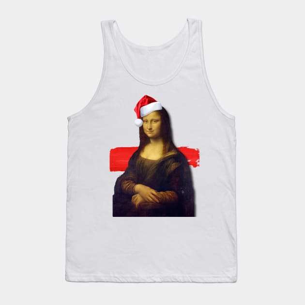 Mona Lisa Christmas hat Tank Top by MoondesignA